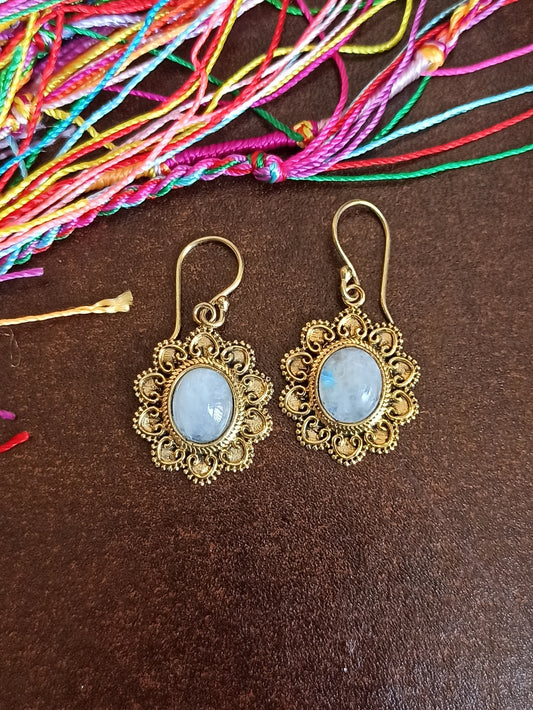 Golden sun boho earrings