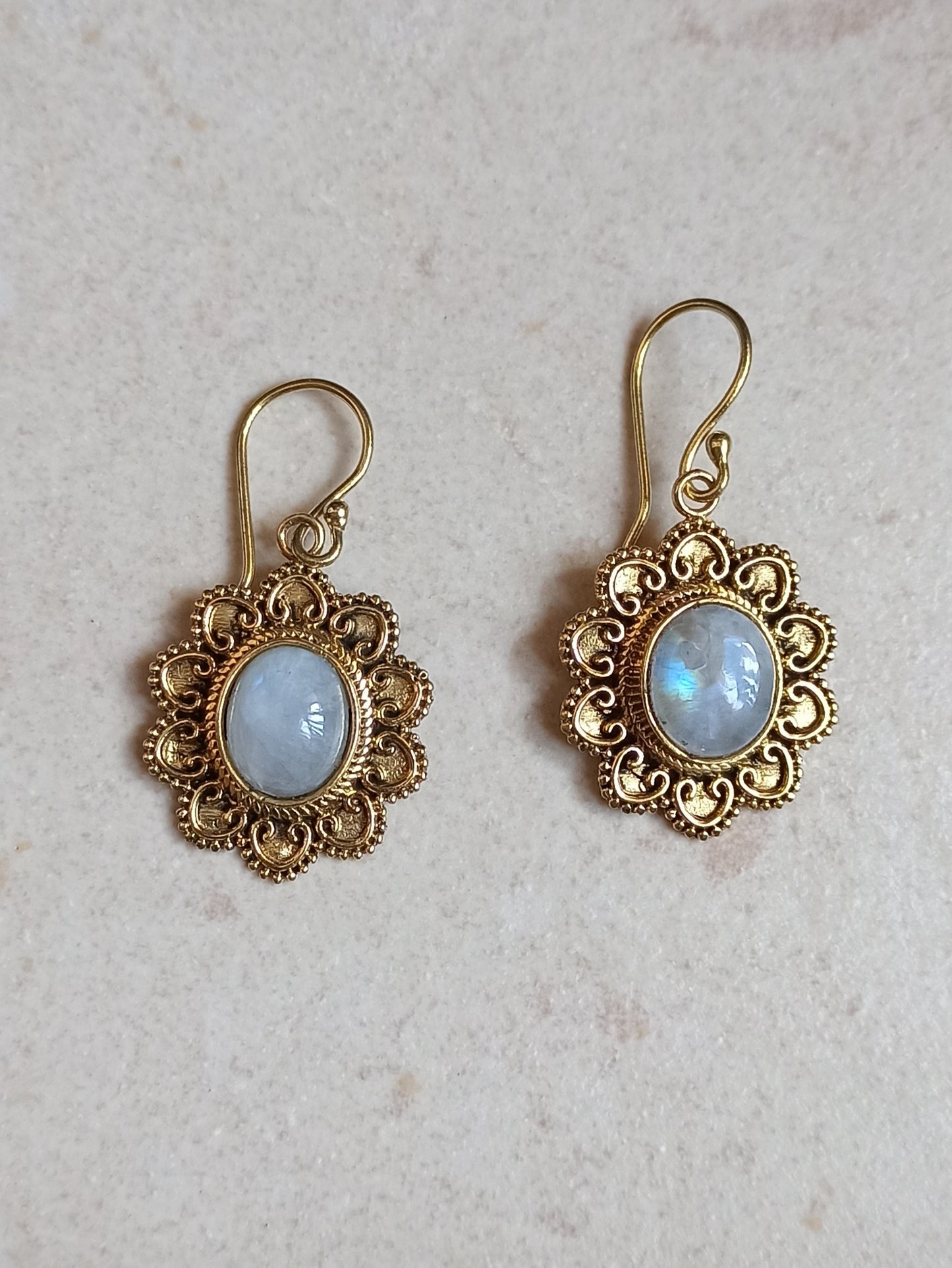 Golden sun boho earrings