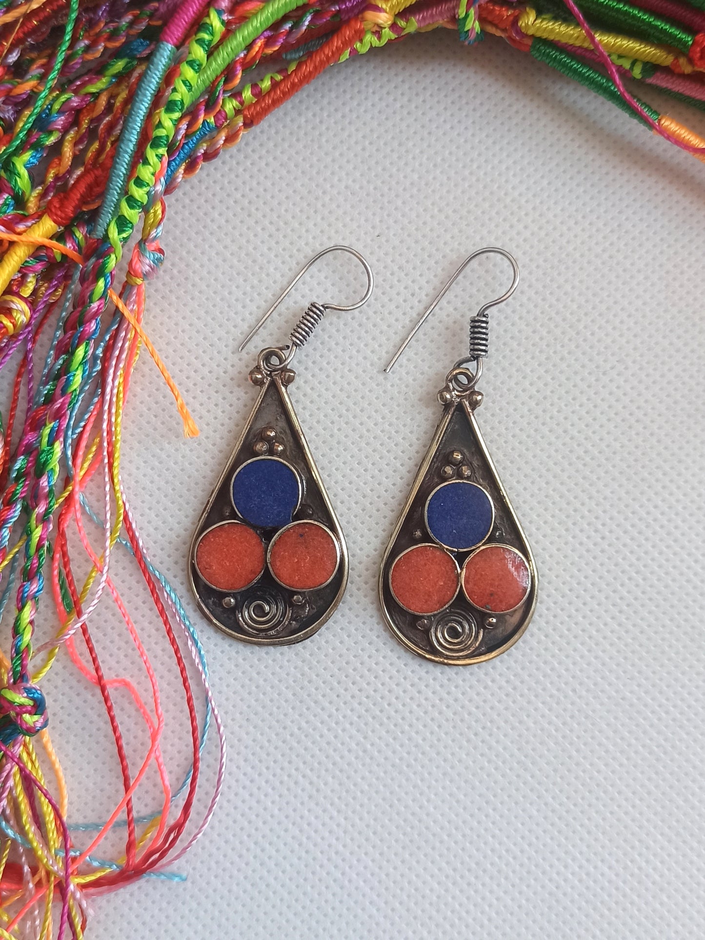 Vintage Nepalese drop earrings