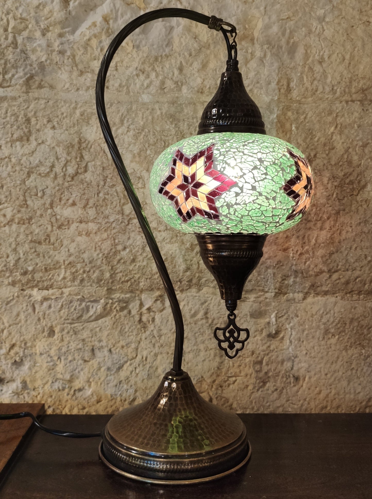 Turkish mosaic glass lamp ethnic furniture 45 cm n. 1