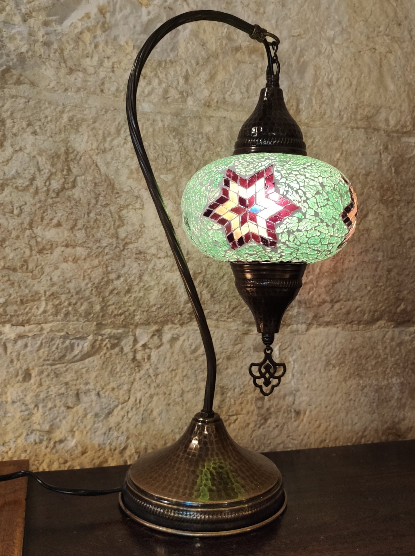 Turkish mosaic glass lamp ethnic furniture 45 cm n. 1