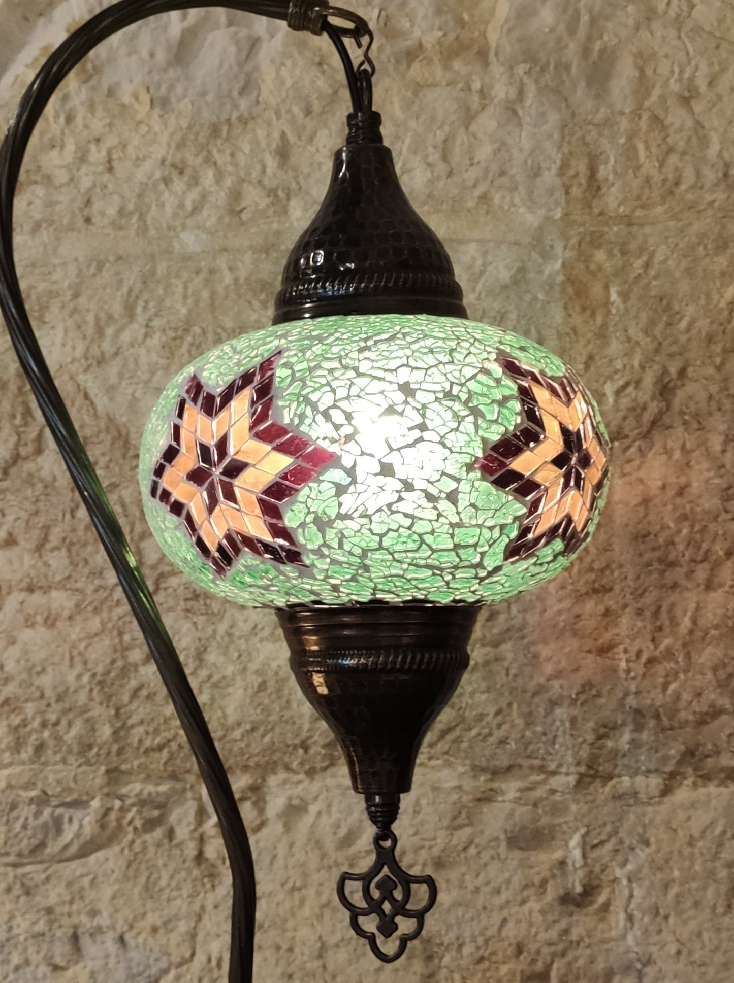 Turkish mosaic glass lamp ethnic furniture 45 cm n. 1