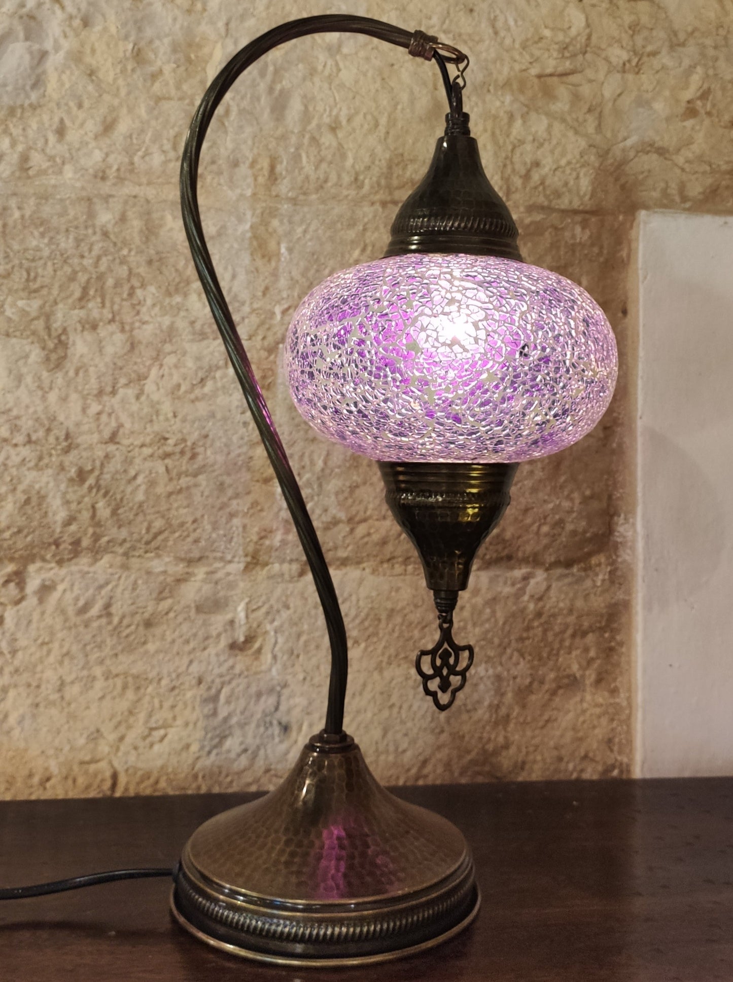 Turkish mosaic glass lamp ethnic furniture 45 cm n. 5