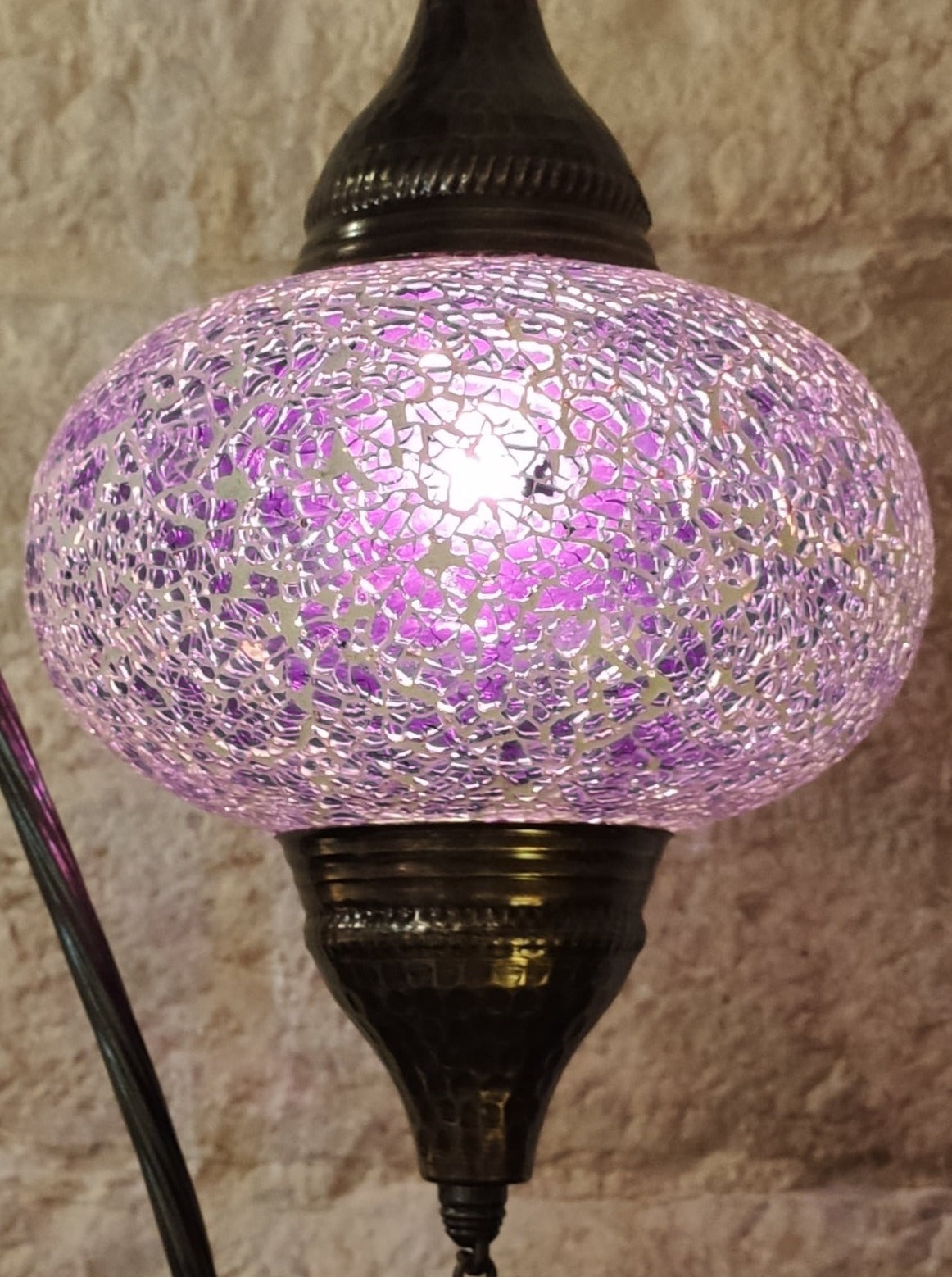 Turkish mosaic glass lamp ethnic furniture 45 cm n. 5