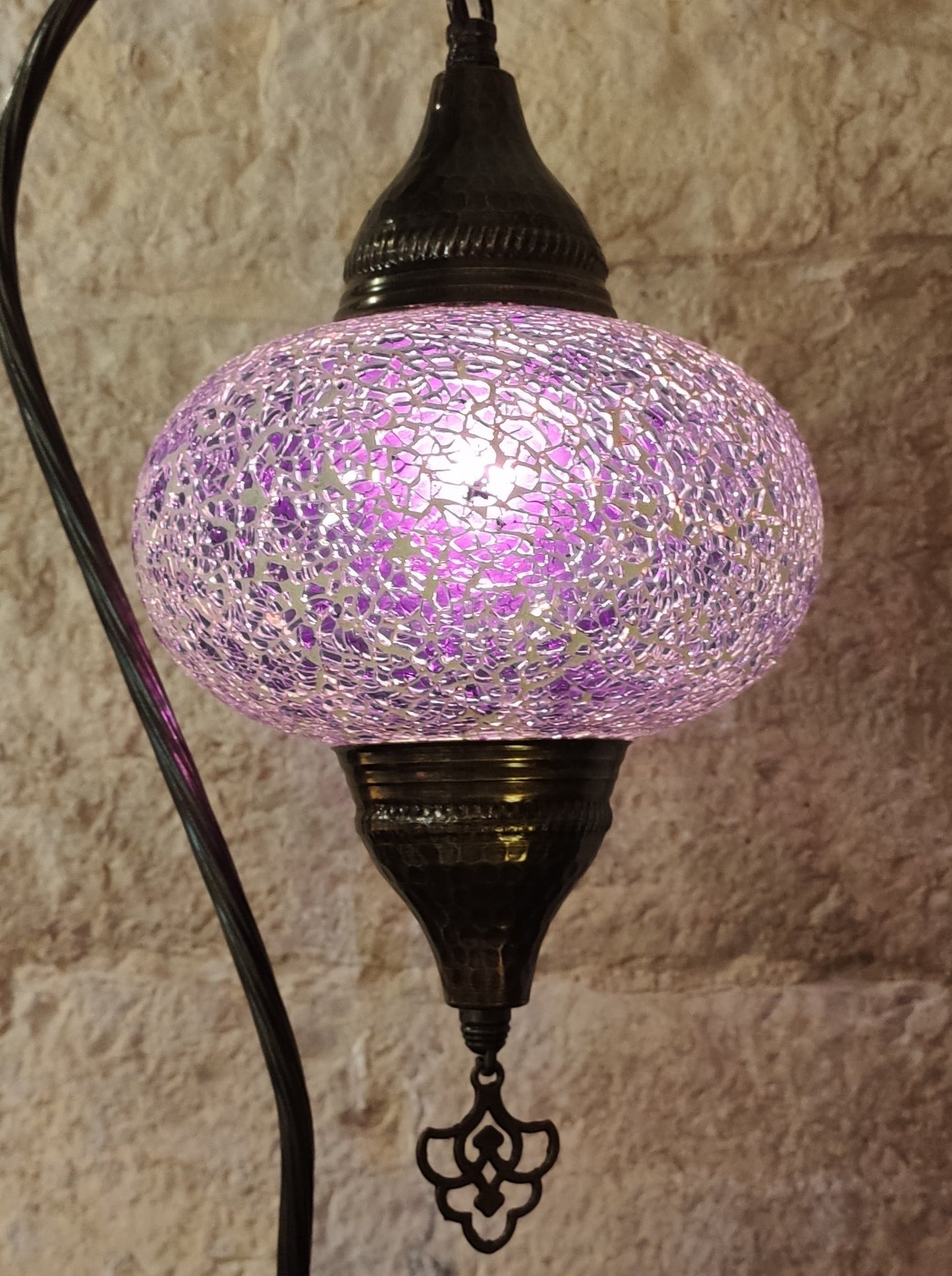 Turkish mosaic glass lamp ethnic furniture 45 cm n. 5