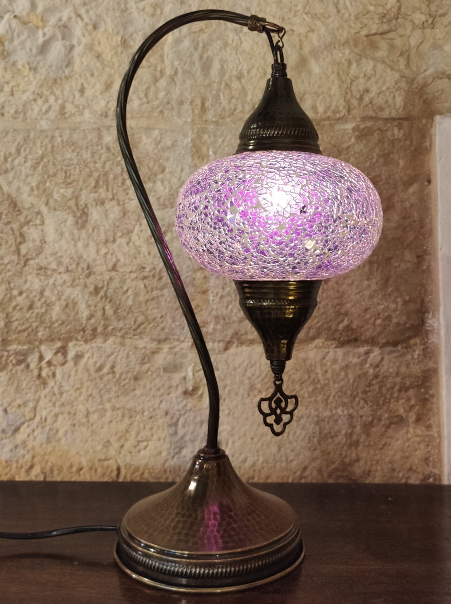 Turkish mosaic glass lamp ethnic furniture 45 cm n. 5