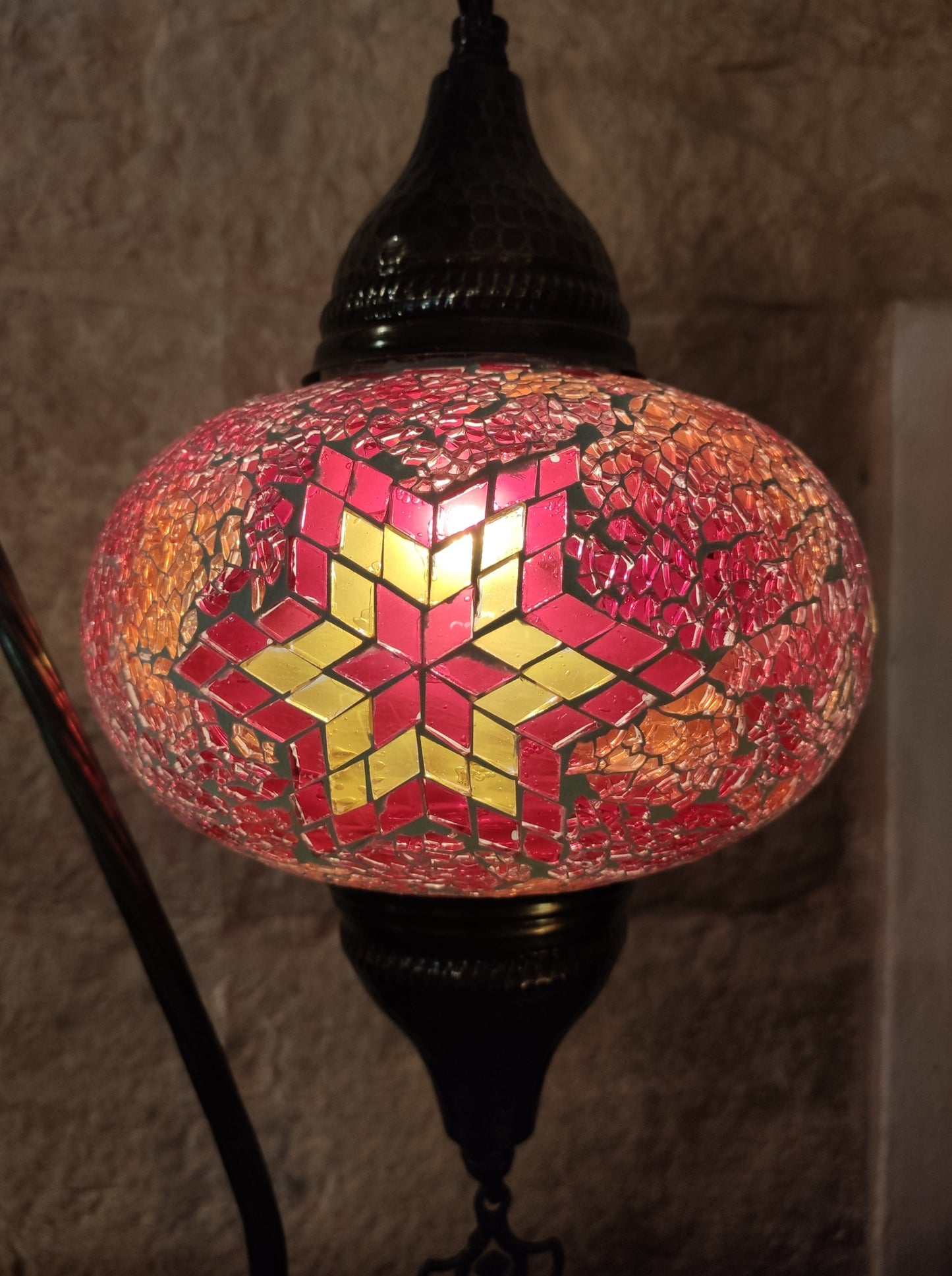 Turkish mosaic glass lamp ethnic furniture 45 cm n. 8