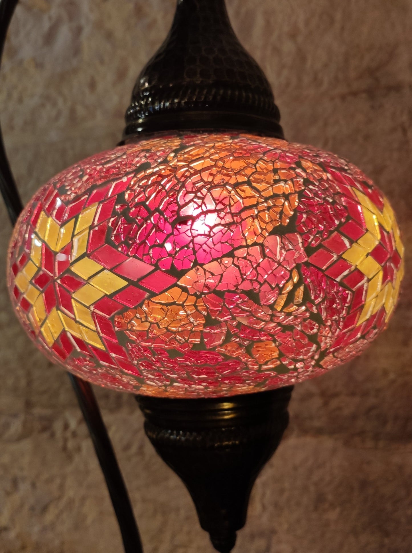 Turkish mosaic glass lamp ethnic furniture 45 cm n. 8