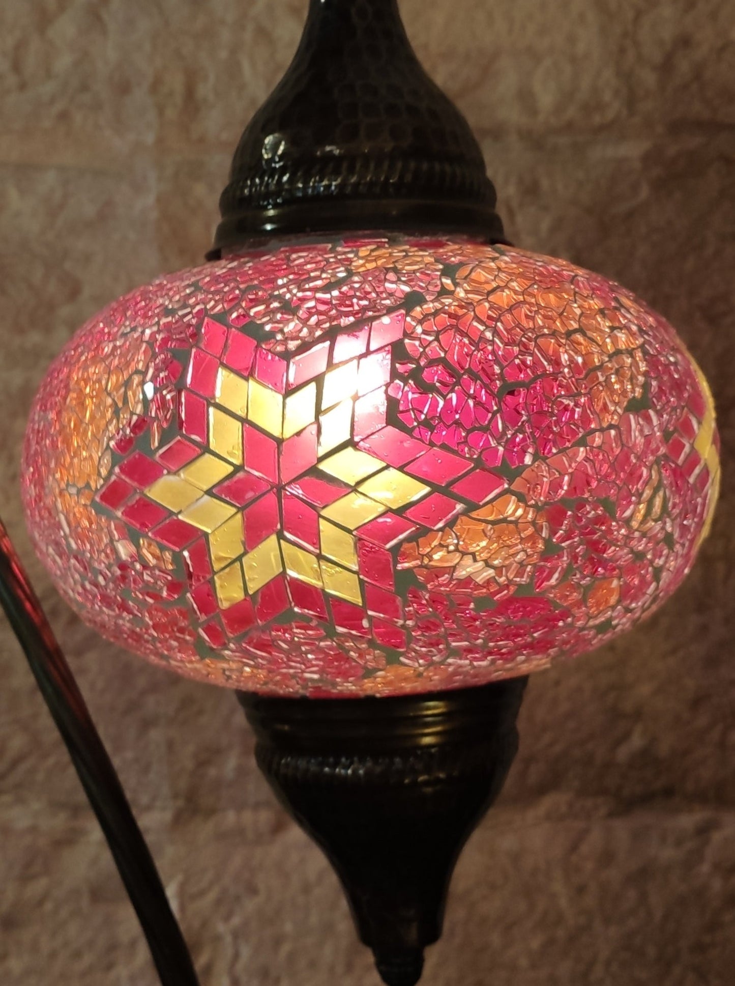 Turkish mosaic glass lamp ethnic furniture 45 cm n. 8