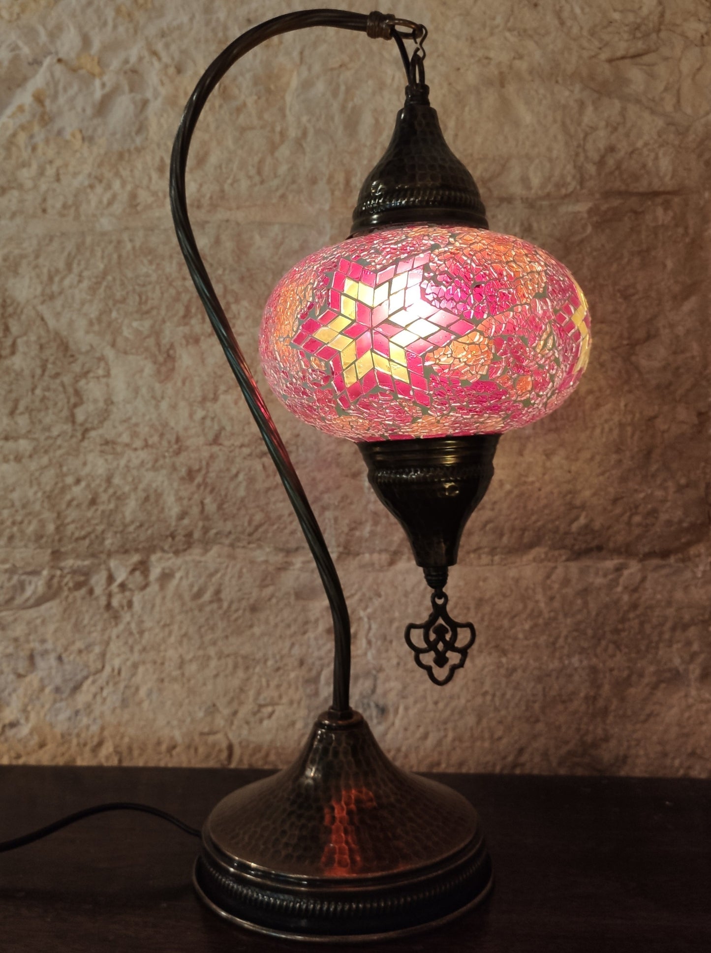 Turkish mosaic glass lamp ethnic furniture 45 cm n. 8