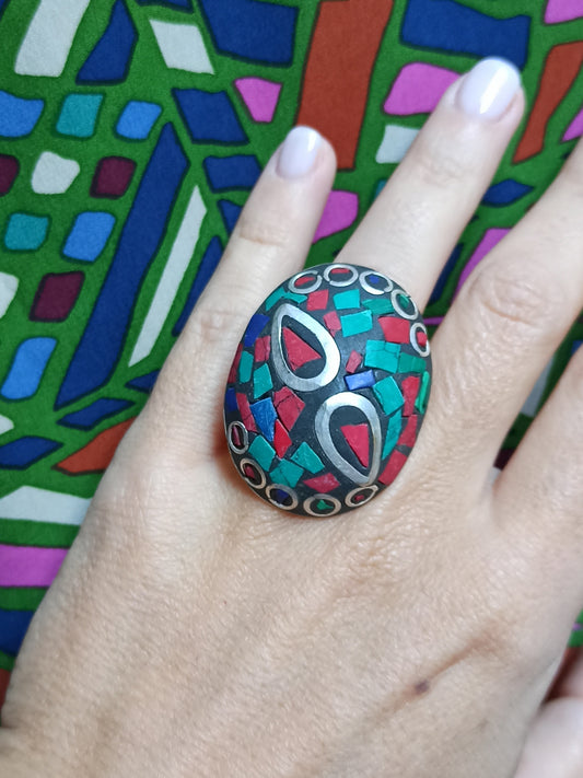 Nepalese mosaic ring