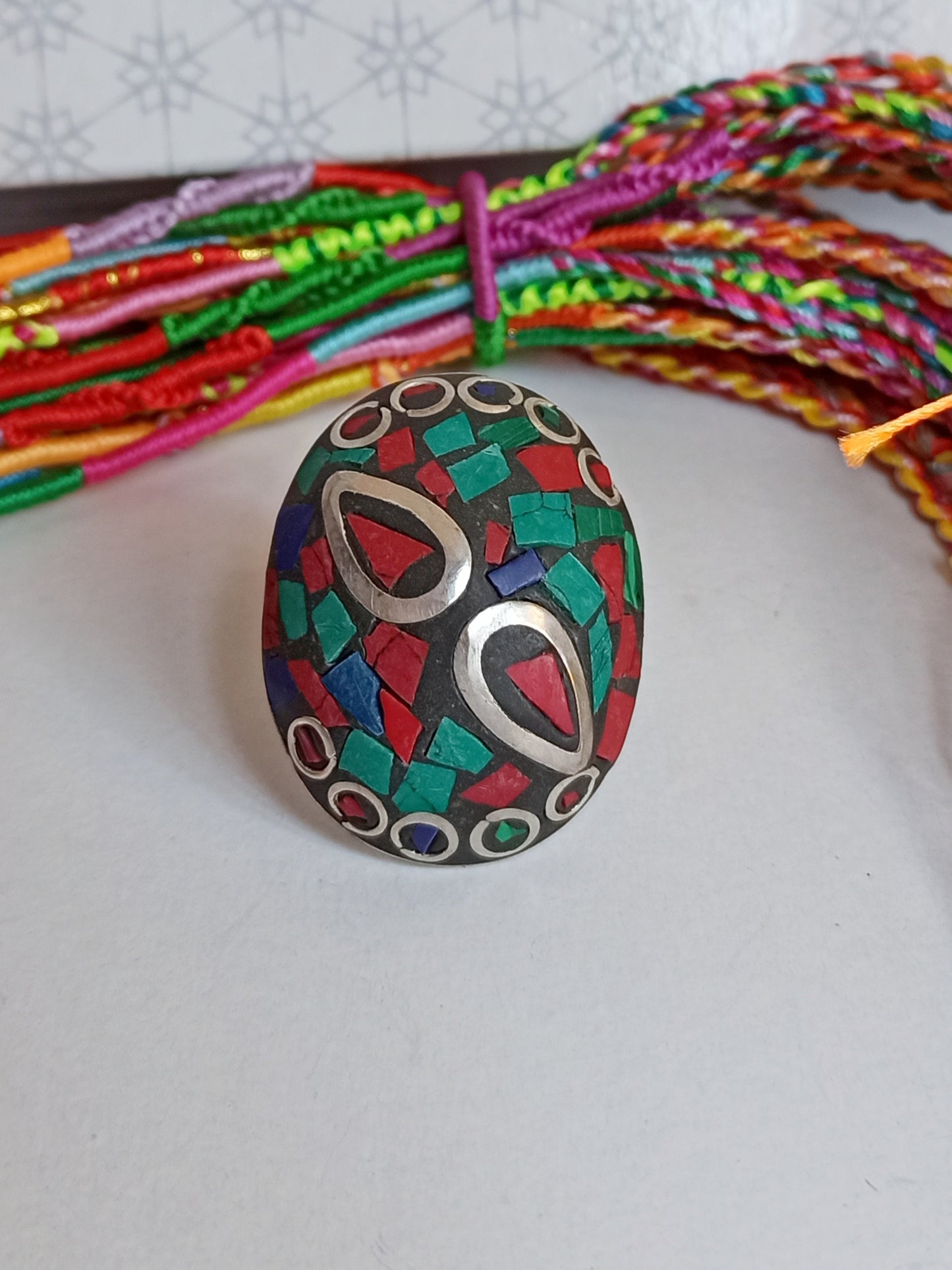 Nepalese mosaic ring