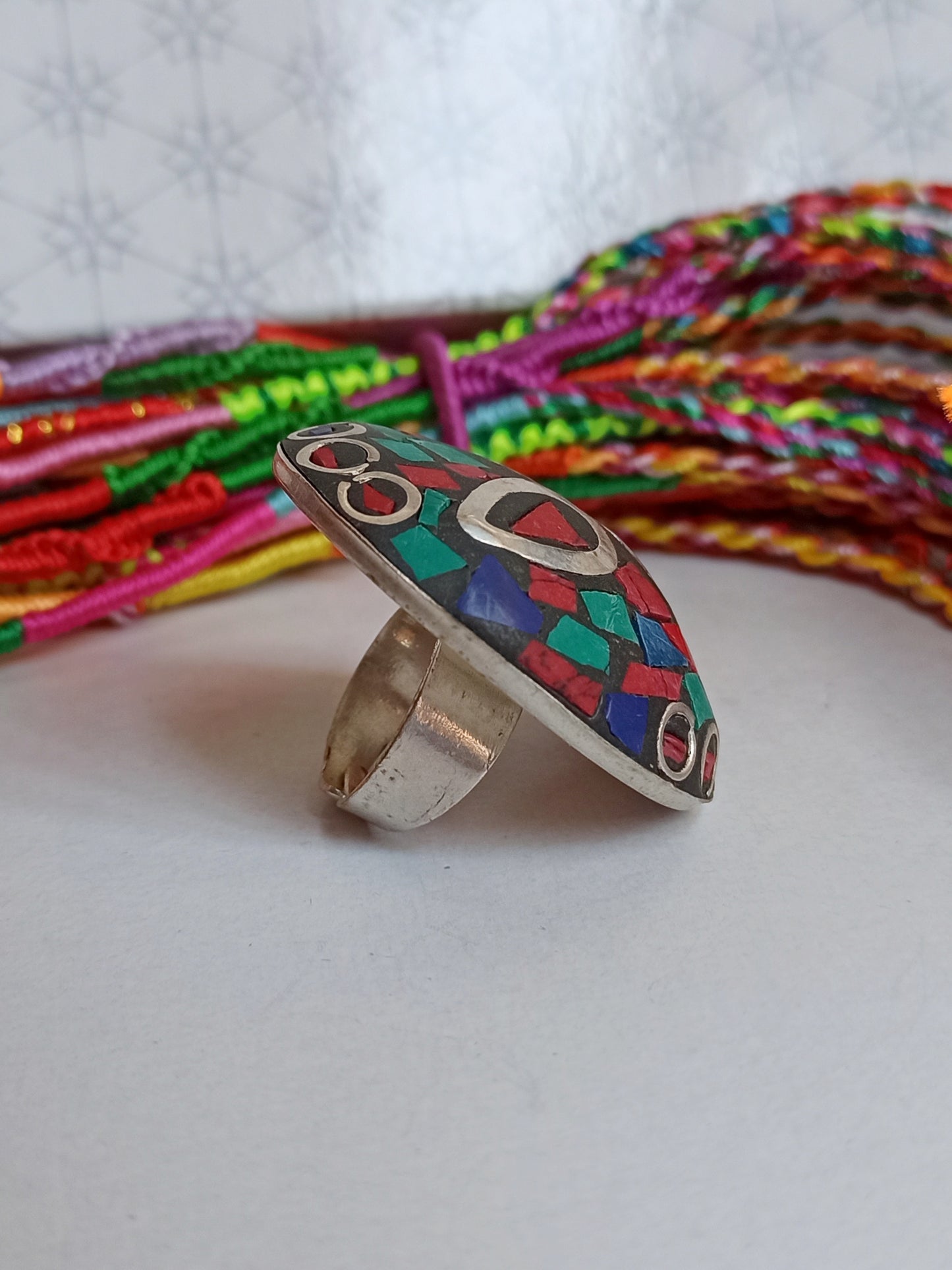 Nepalese mosaic ring