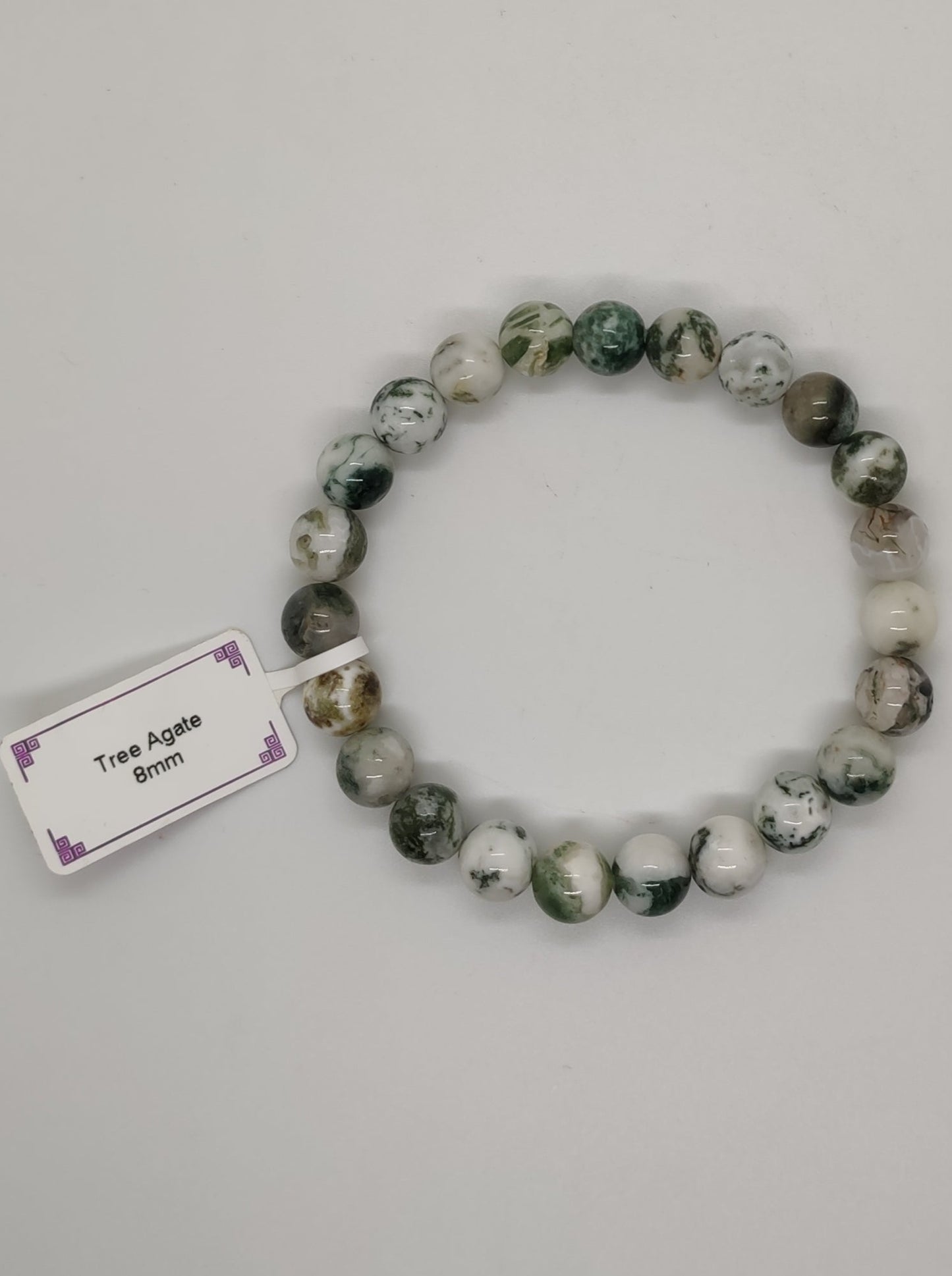 Bracciale elasticizzato pietre dure agata albero tree agate