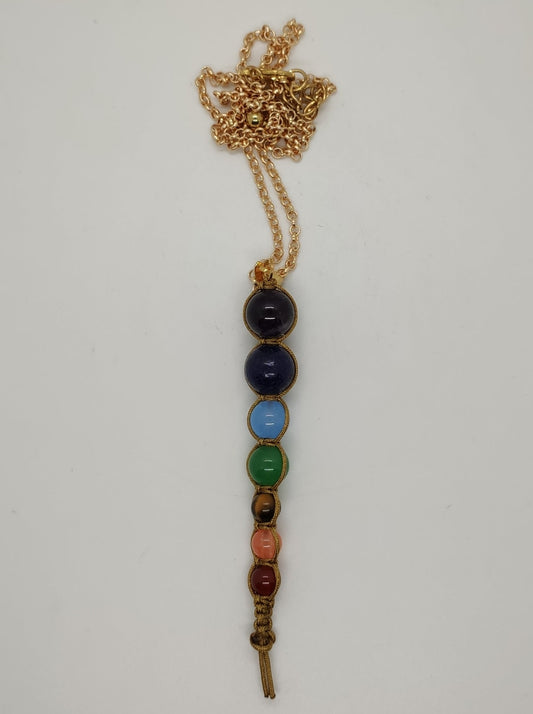 7 chakra semiprecious stone pendant pendant