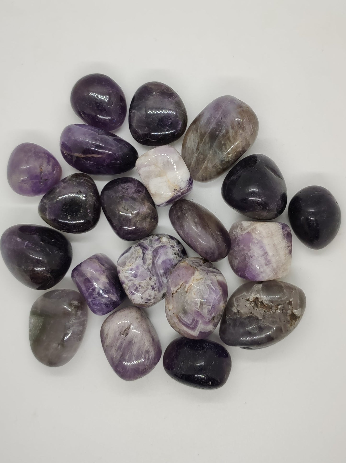 Amethyst Brazil single tumbled hard stone mineral