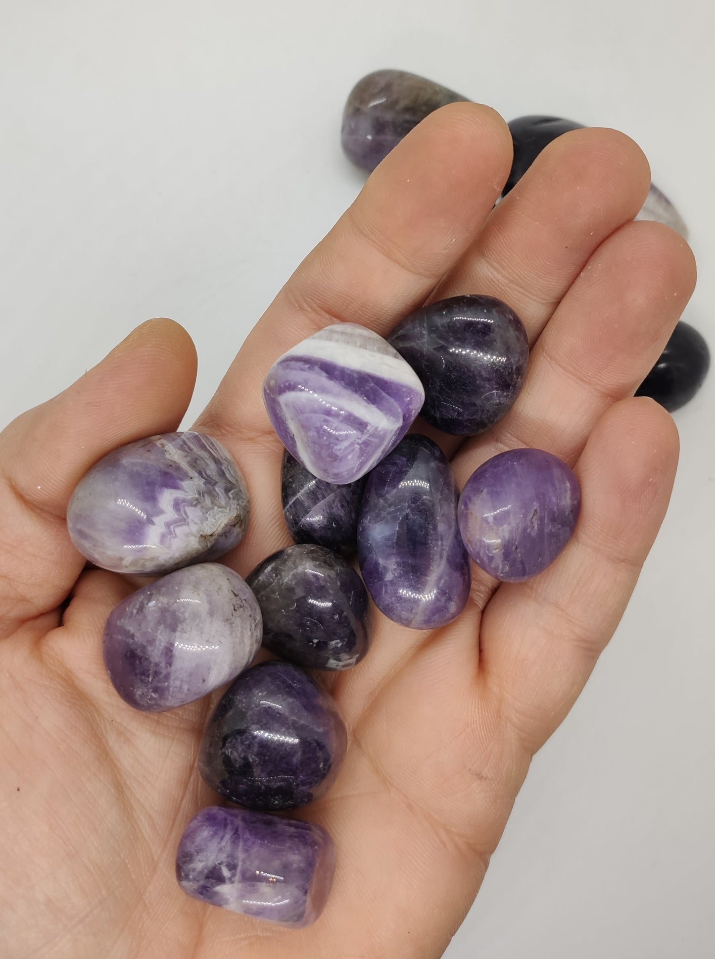 Amethyst Brazil single tumbled hard stone mineral