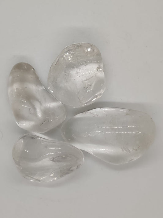Rock crystal tumbled single mineral hard stone