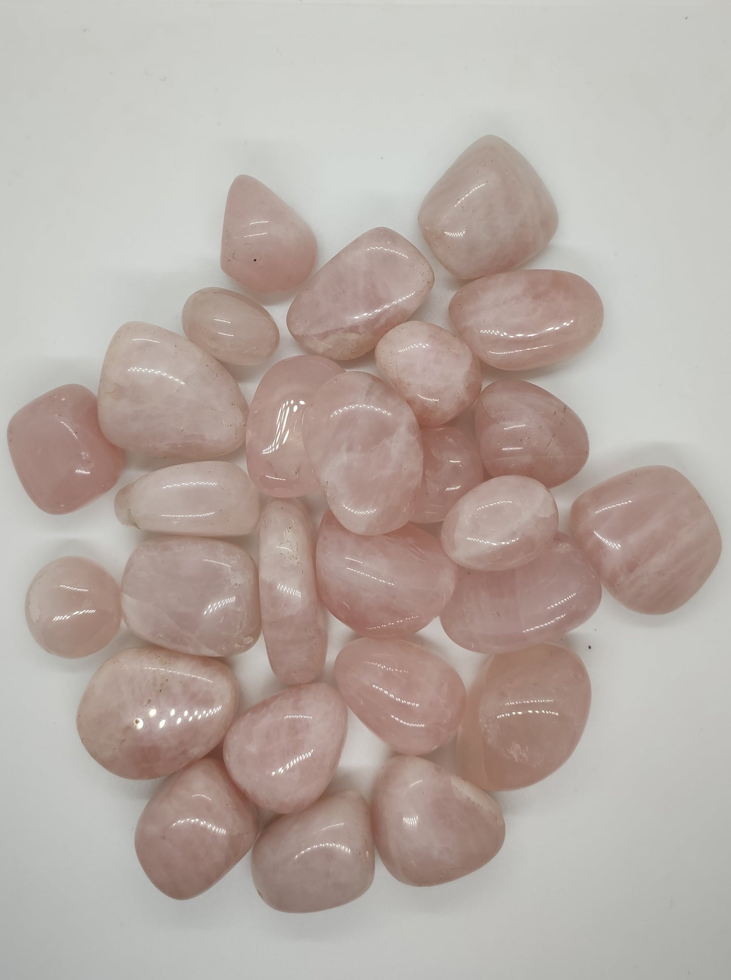 Rose quartz single mineral tumbled hard stone