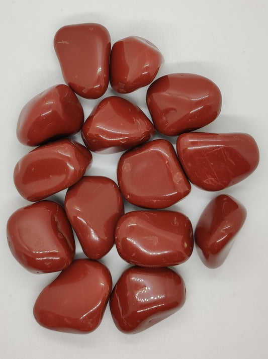 Red Jasper tumbled single mineral hard stone