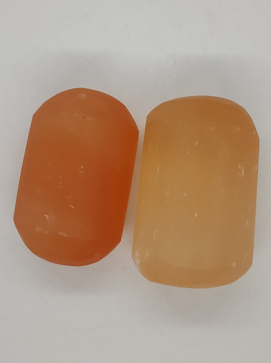 Selenite Orange hard single mineral stone