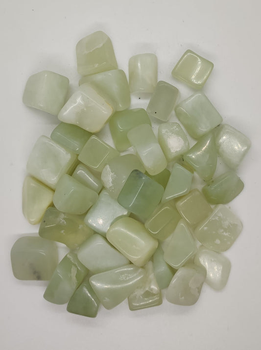 Indian jade tumbled single mineral hard stone