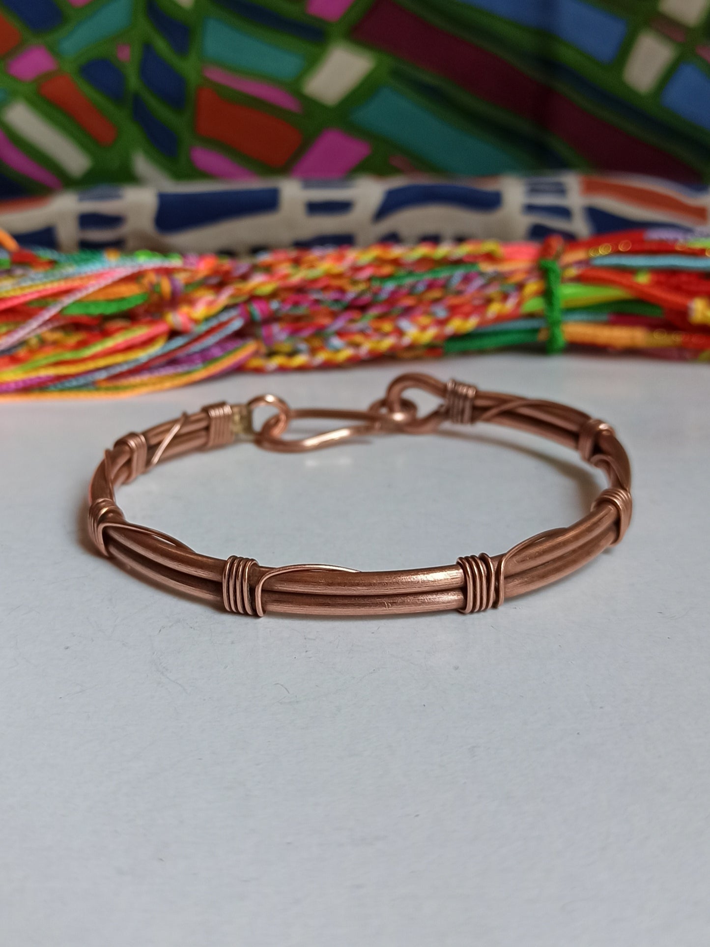 Copper bangle bracelet