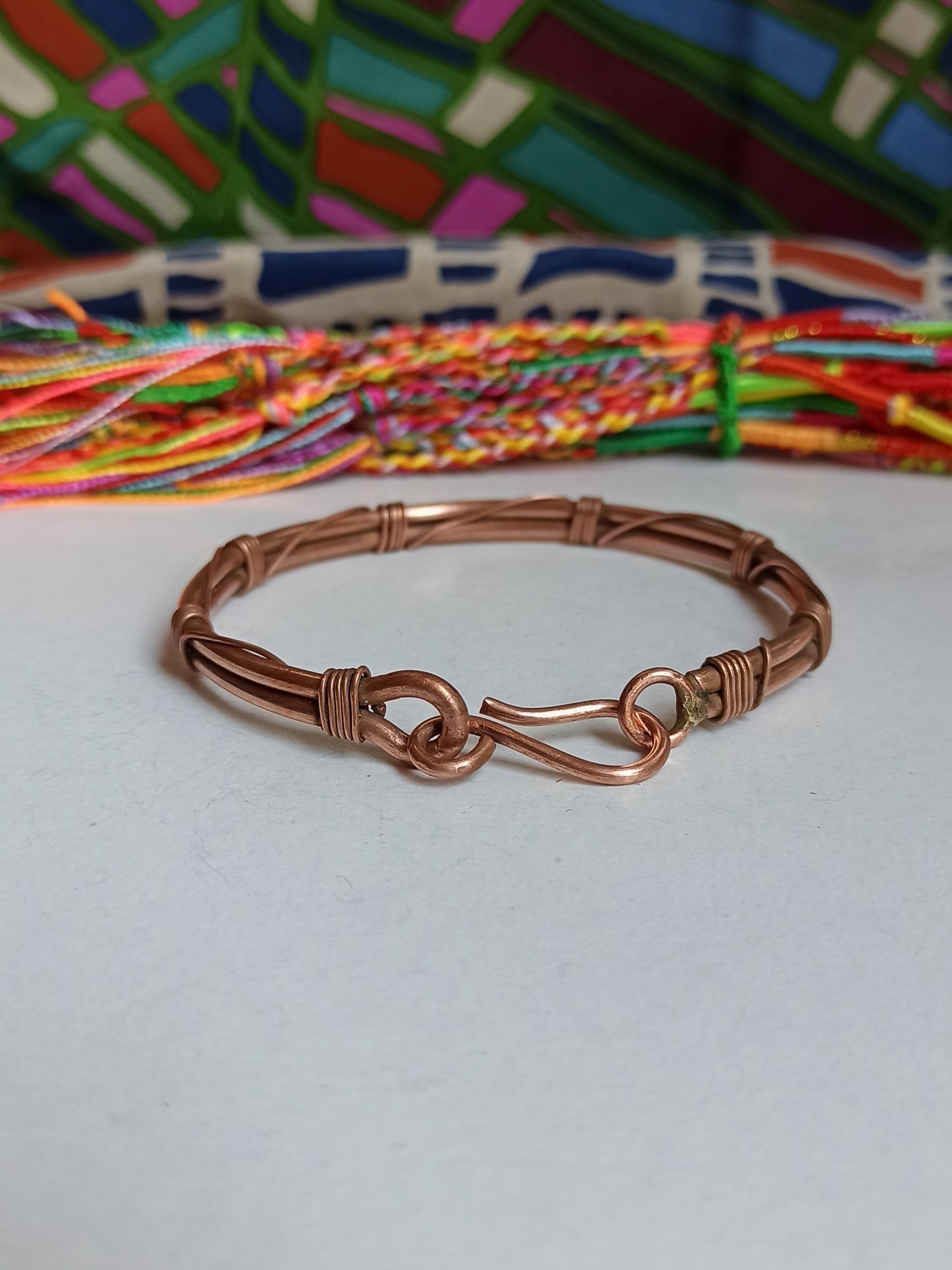 Copper bangle bracelet