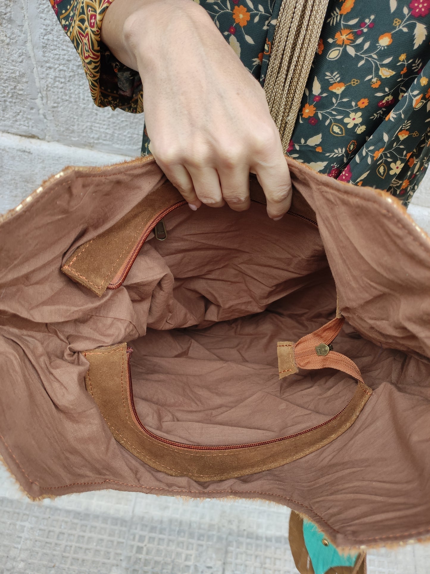 Super outfit brown cowgirl boho leather shoulder bag