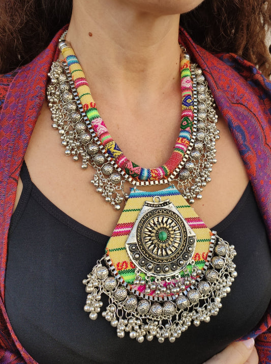 Vintage India bib necklace