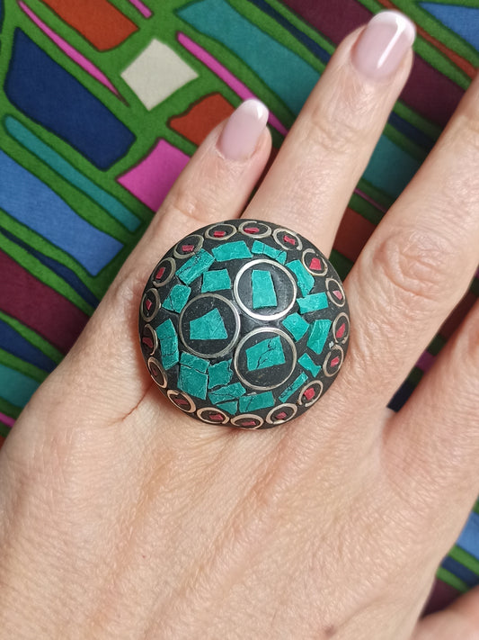 Nepalese mosaic ring