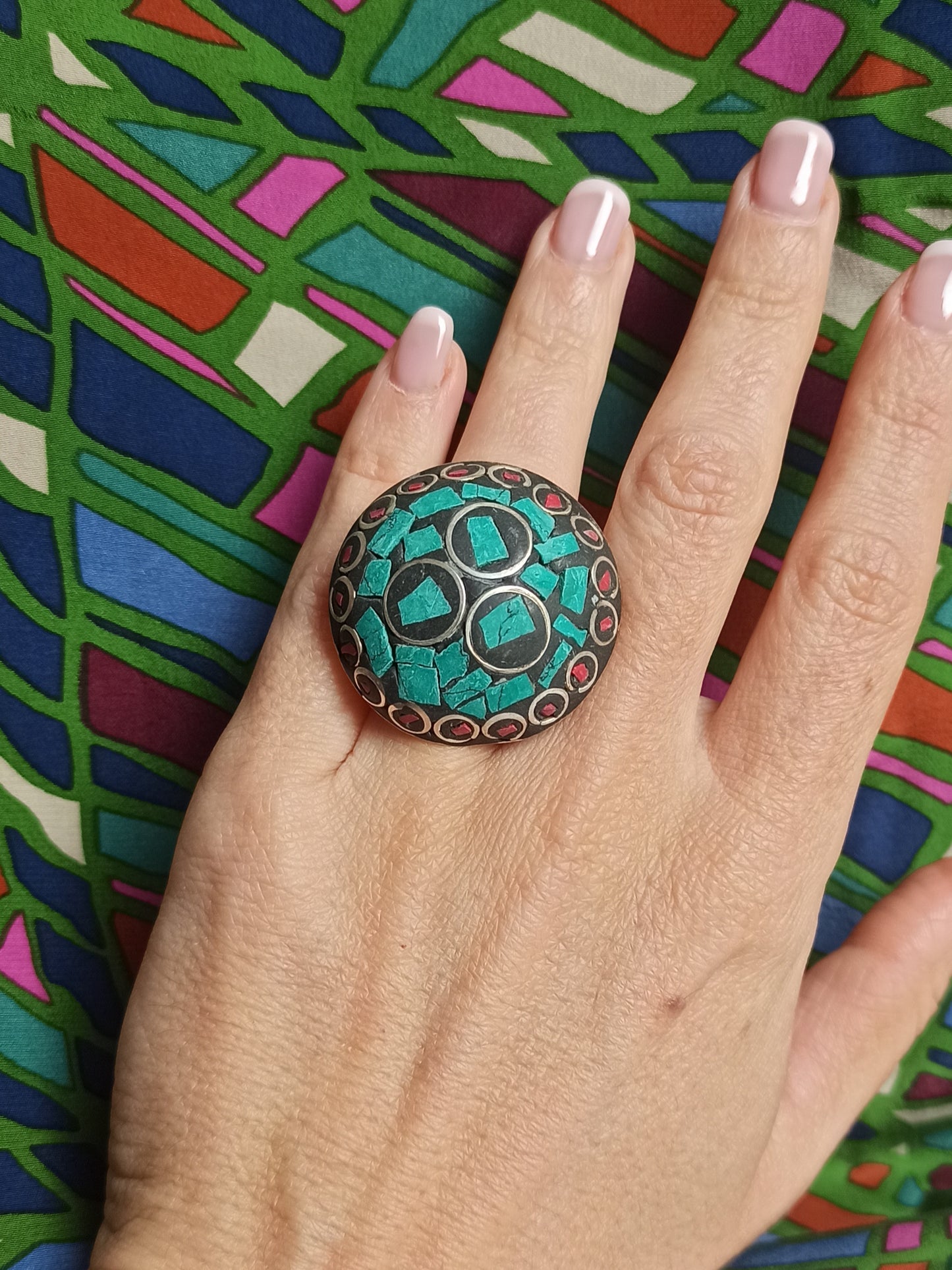 Nepalese mosaic ring