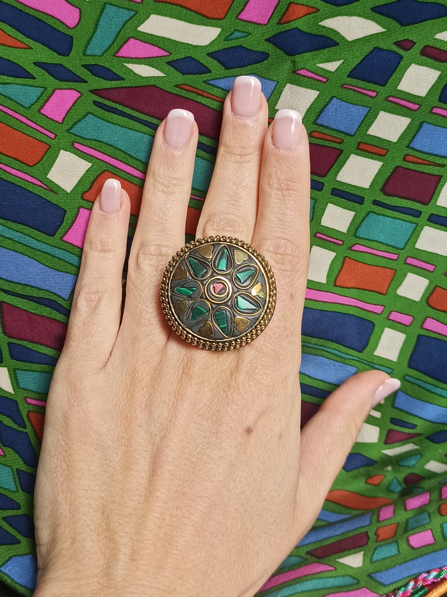 Nepalese mosaic ring