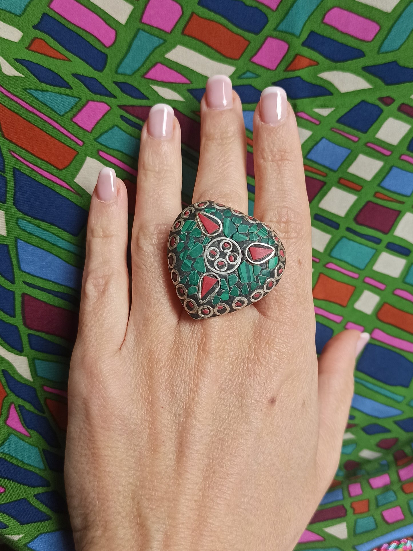 Nepalese mosaic ring