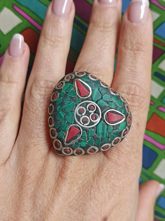 Nepalese mosaic ring