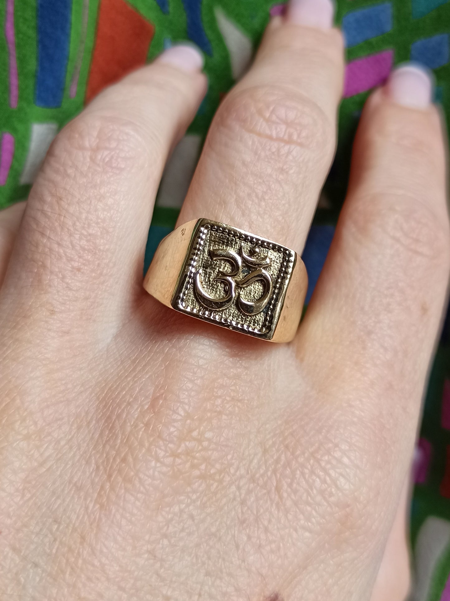 Goldener Boho-Ring Ohm Hom Om Band