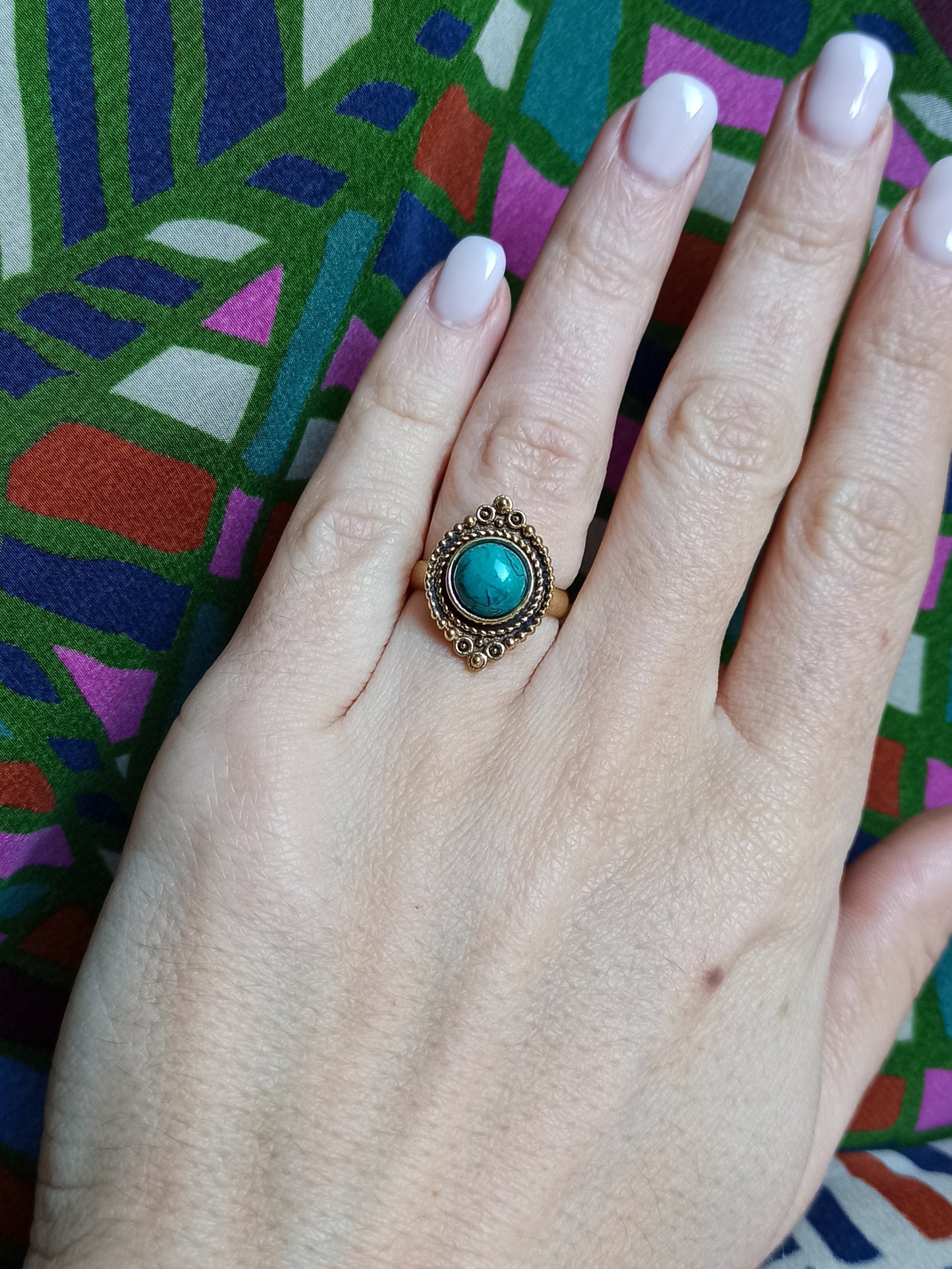 Double pointed golden boho ring