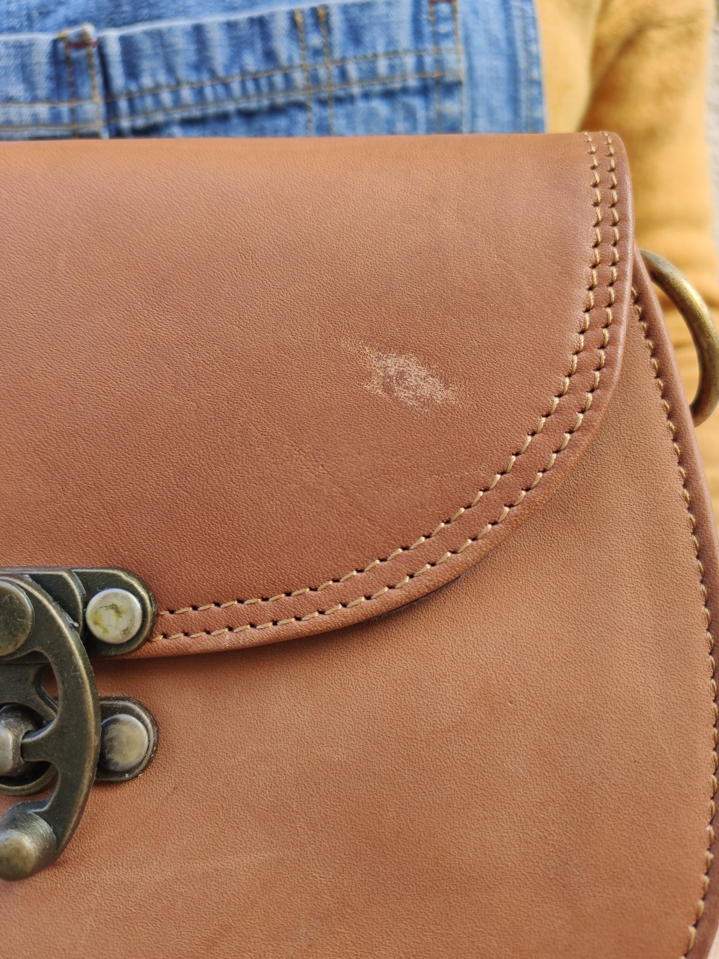 Defective leather bag