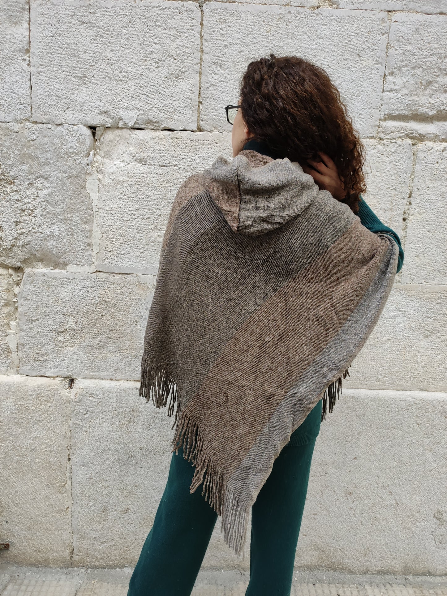 Poncho scarf cape