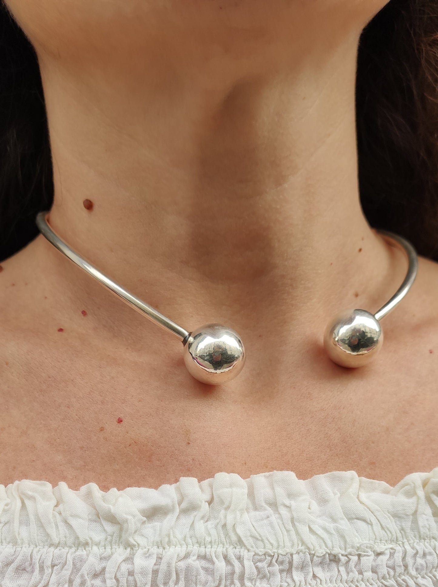 Rigid 925 silver collar