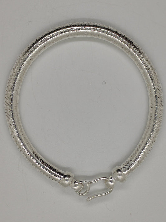 Men's rat tail snake bracelet in 700 silver S2