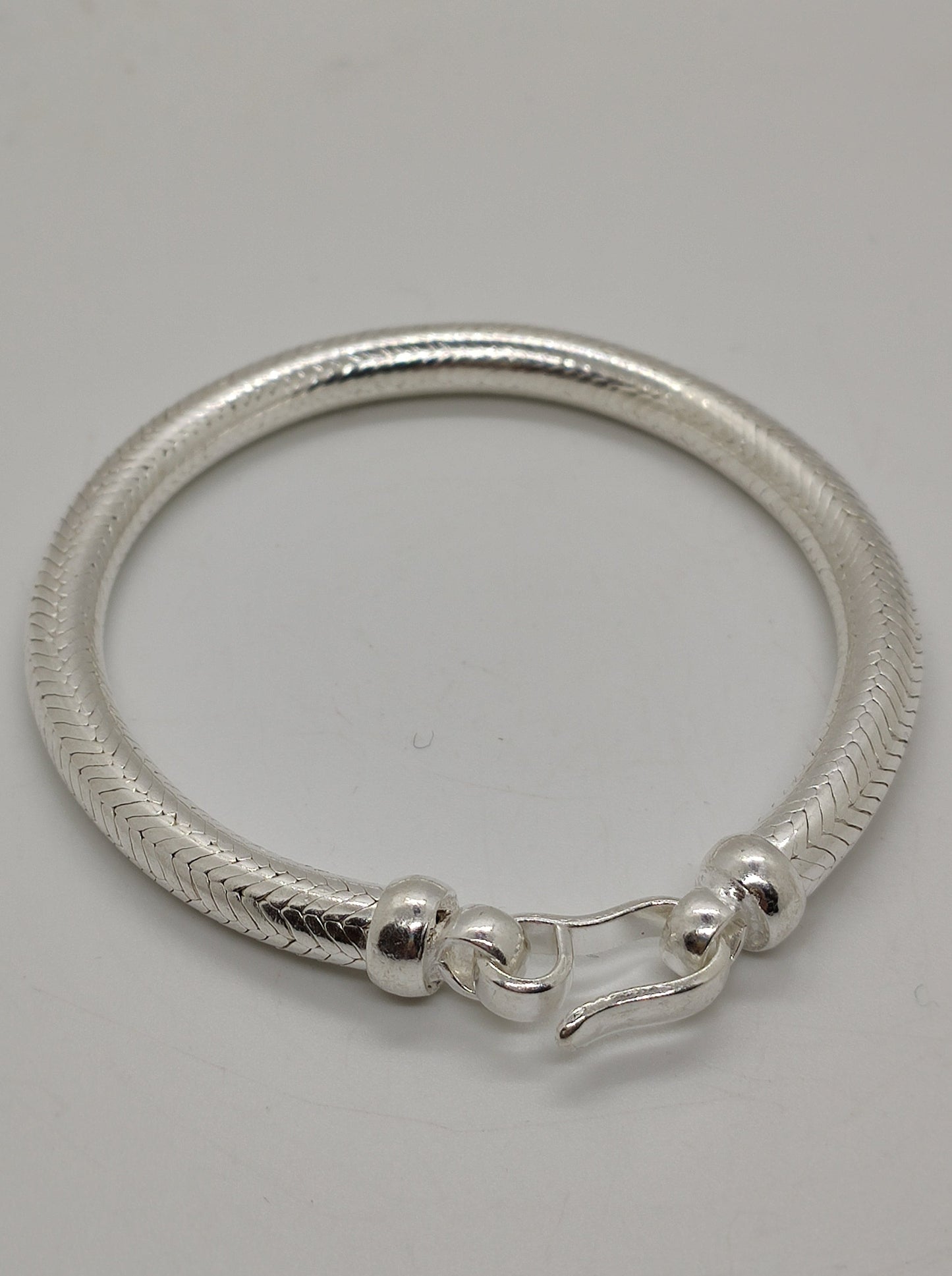 Men's rat tail snake bracelet in 700 silver S2