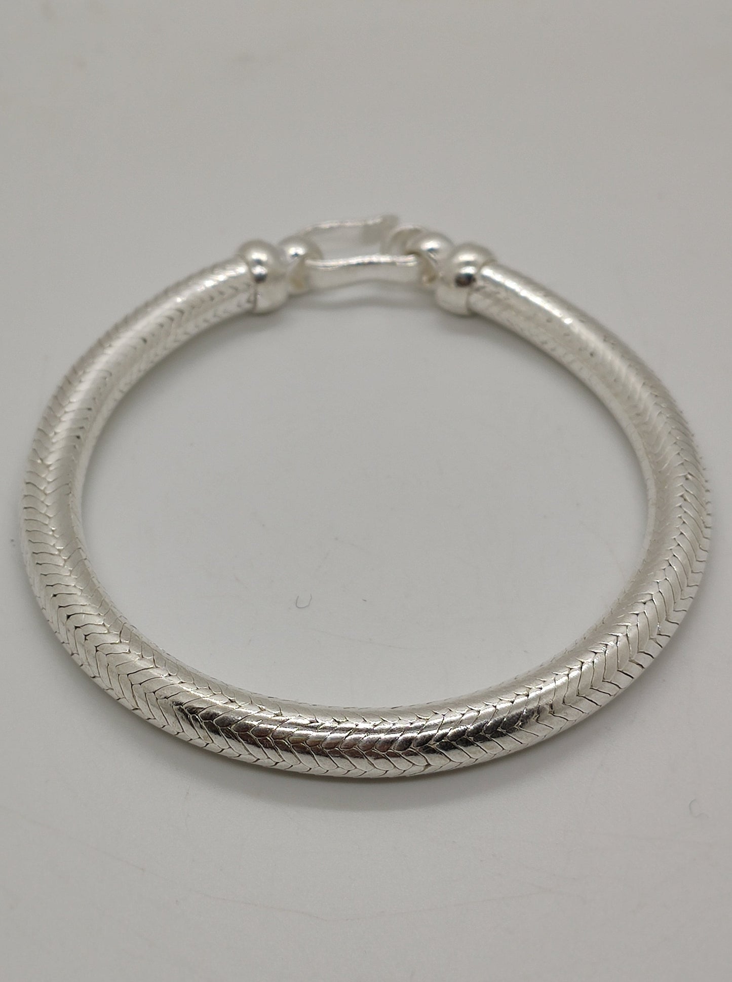 Men's rat tail snake bracelet in 700 silver S2