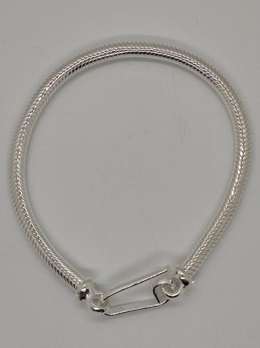 Men's rat tail snake bracelet in 700 silver S3