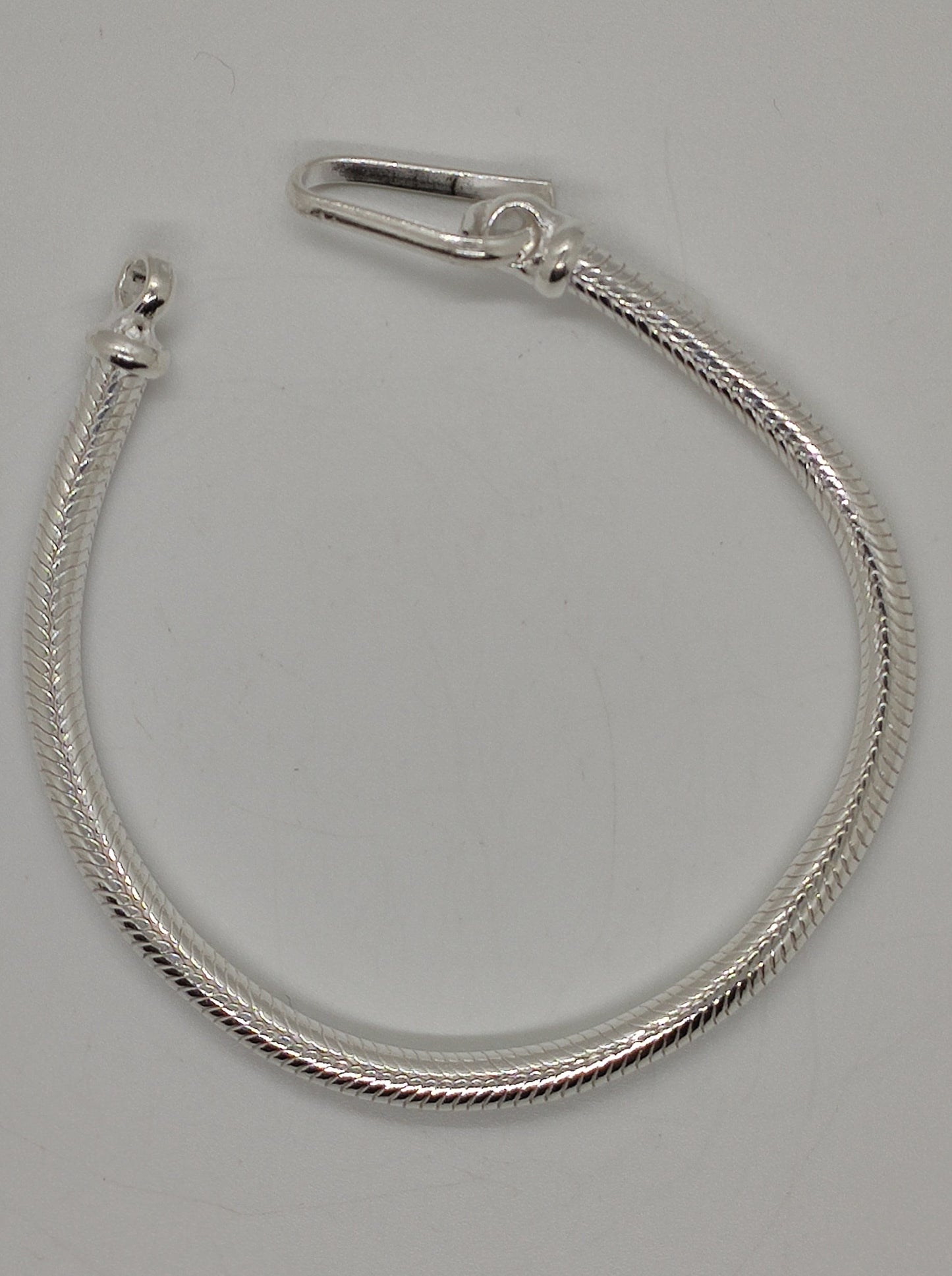 Herren-Rattenschwanz-Schlangenarmband aus 700er Silber S3