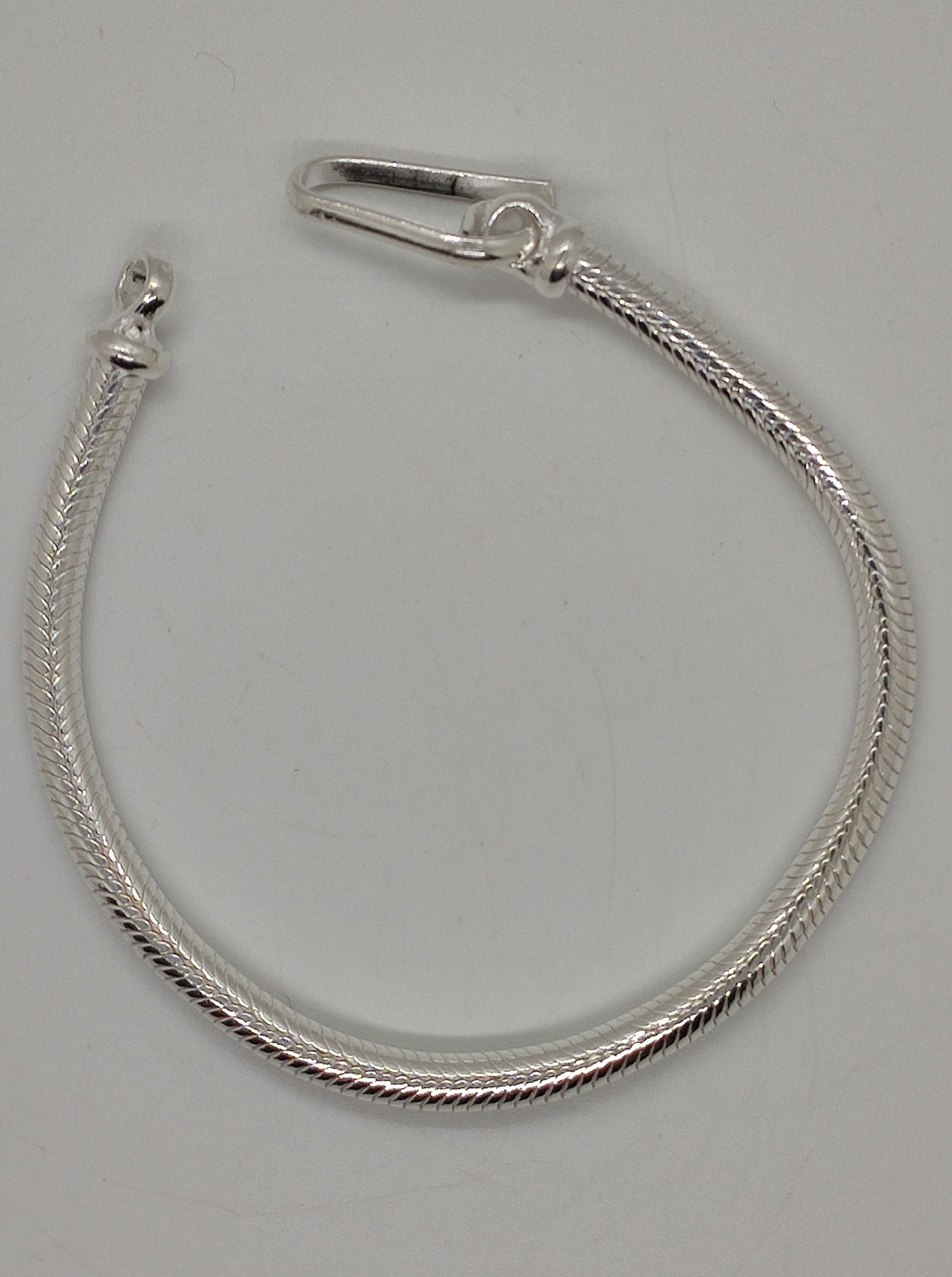 Men's rat tail snake bracelet in 700 silver S3.1