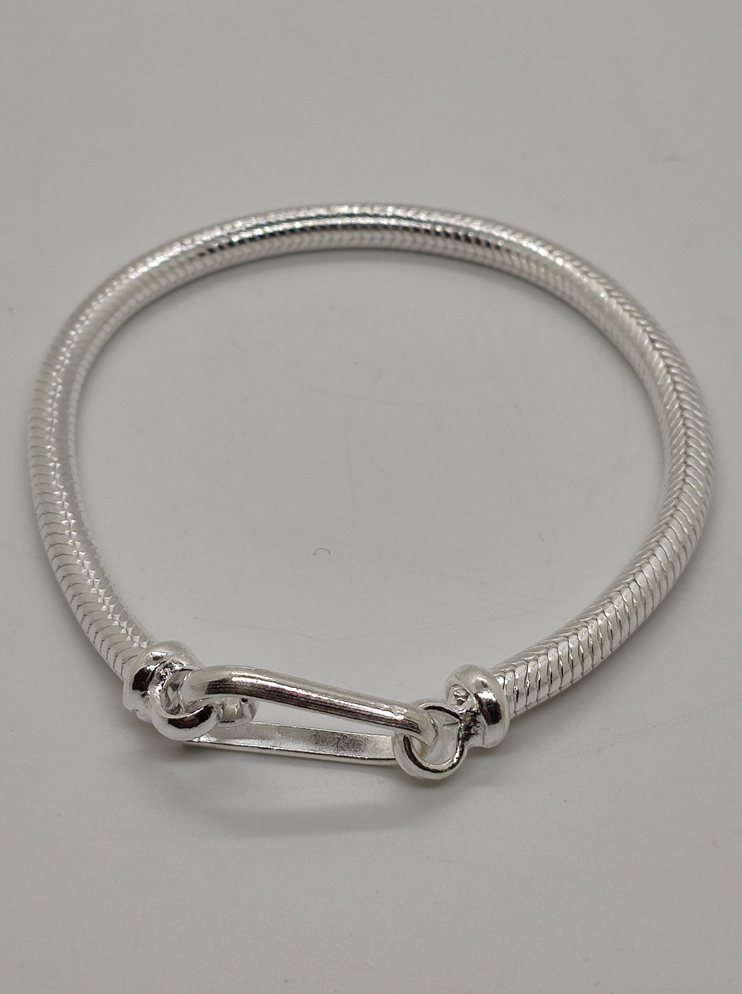 Men's rat tail snake bracelet in 700 silver S3