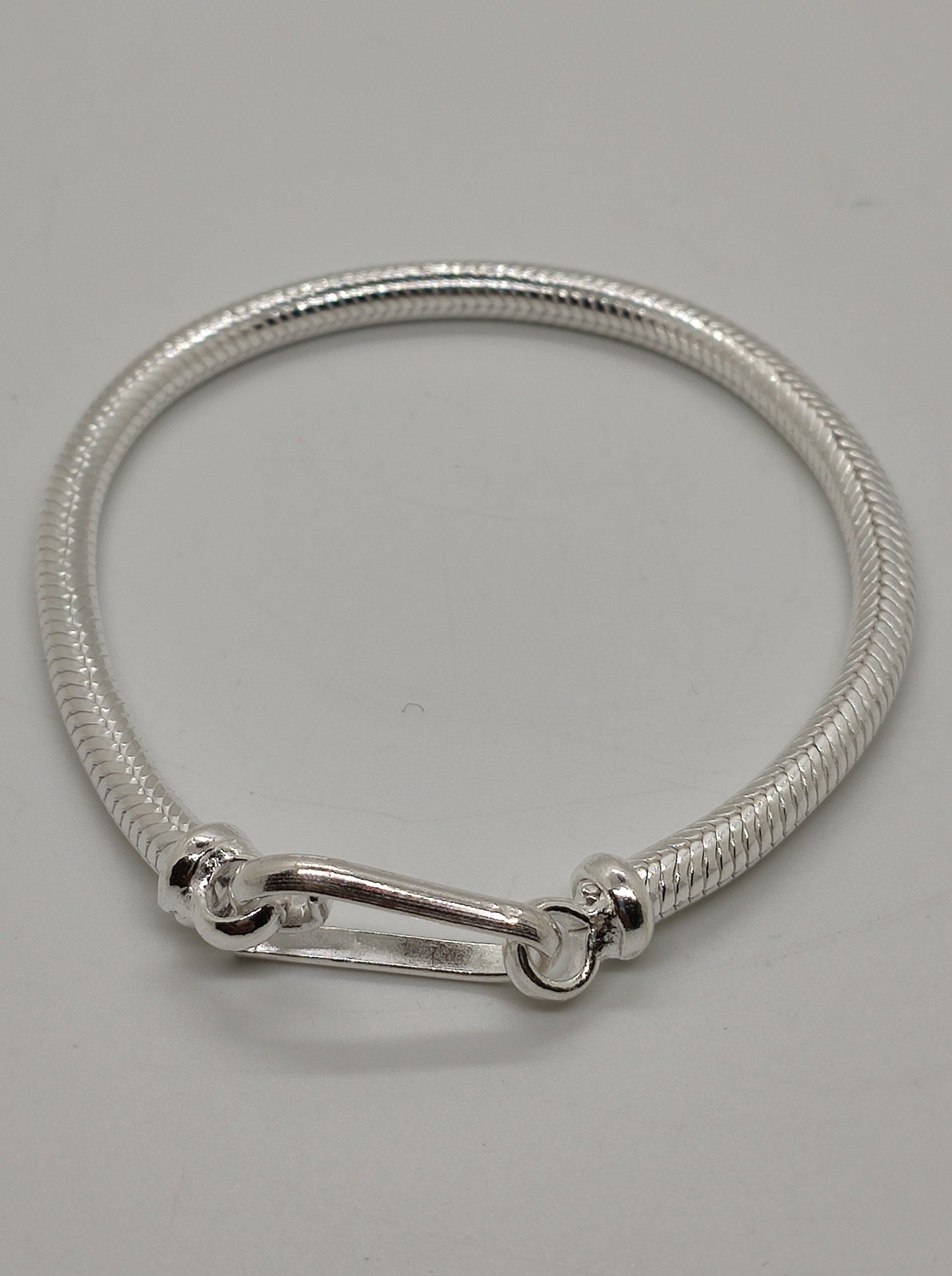 Men's rat tail snake bracelet in 700 silver S3.1