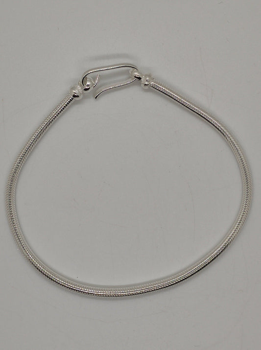 Men's rat tail snake bracelet in 700 silver S6.2