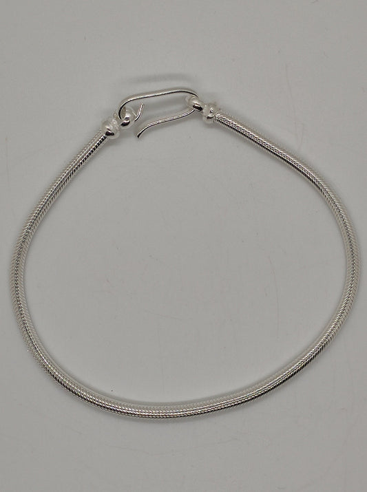 Men's rat tail snake bracelet in 700 silver S5